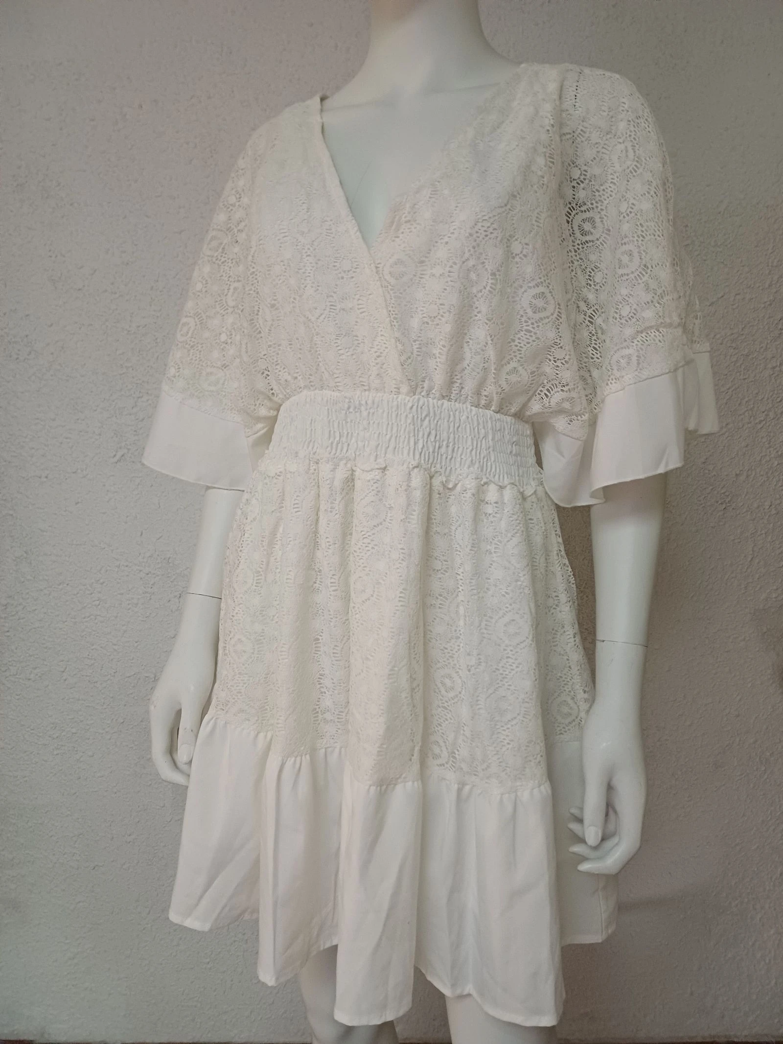 Linda robe estilo boêmio tom creme com rendas - 38 – photo 6